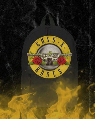 rocksax-guns-roses-ryggsäck-logo