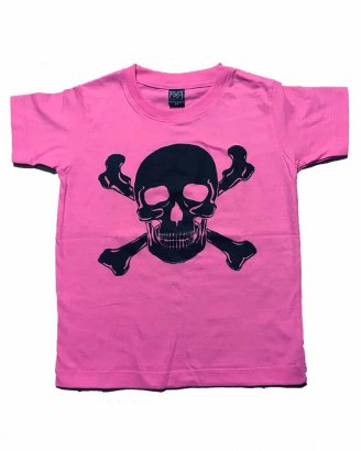 Barn T-shirt Dödskalle Rosa