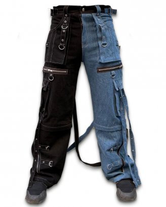 baggy-byxor-svart-blå-denim-straps