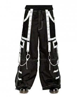 baggy-byxor-shorts-vita-sömmar-straps