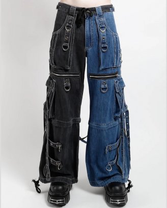 baggy-byxor-svart-blå-denim-straps