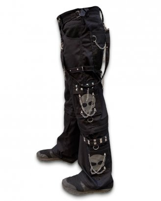 baggy-byxor-shorts-svarta-grå-dödskalle