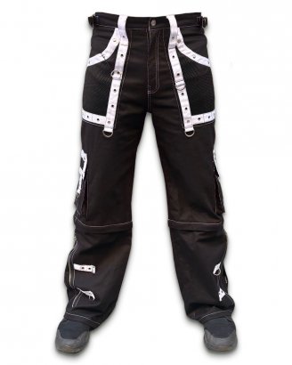 baggybyxor-shorts-svarta-vita-detaljer