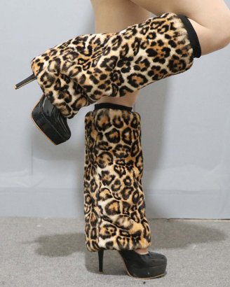 benvärmare-päls-leopard-mönster