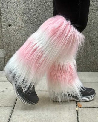 FUR-GAITERS-WHITE-PINK