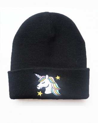 mössa-enhörning-unicorn-svart