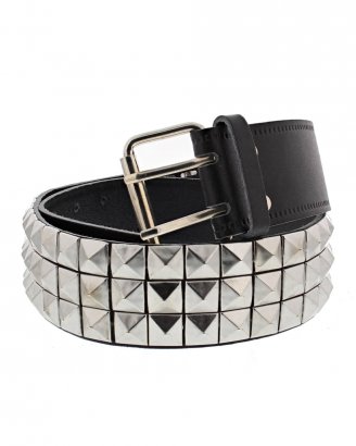 nitbälte-vegan-läder-3rad-silver