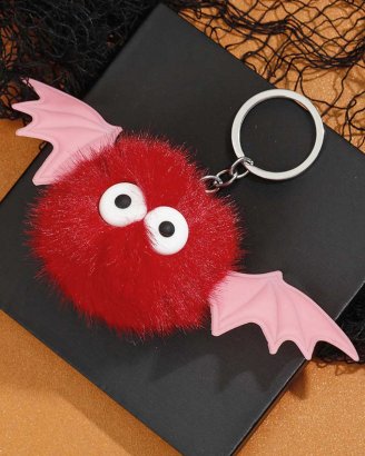 nyckel-ring-spooky-plush-röd