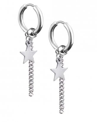 örhängen-silver-med-kedja-stjärna