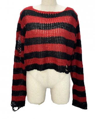sweater-crop-top-black-red