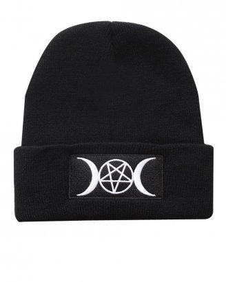 svart-mössa-pentagram-månar