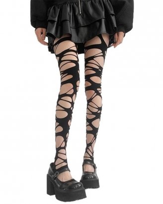 black-slashed-tights-one-size