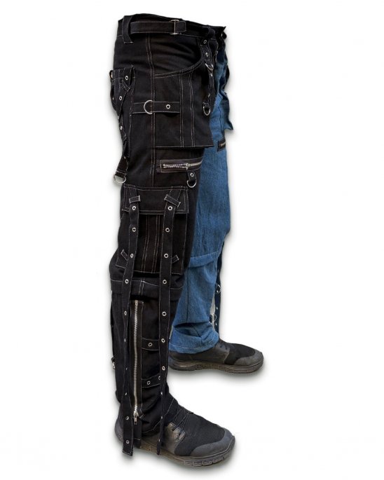 baggy-byxor-svart-blå-denim-straps