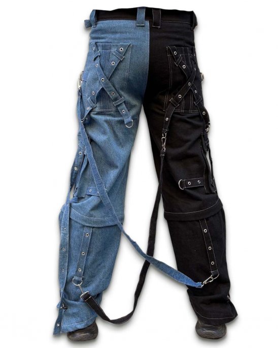 baggy-byxor-svart-blå-denim-straps