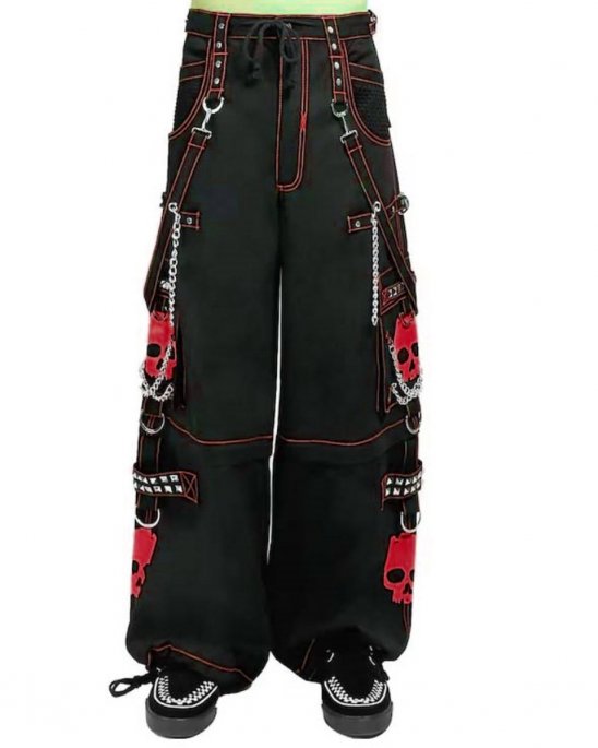 baggy-byxor-svarta-röd-dödskalle