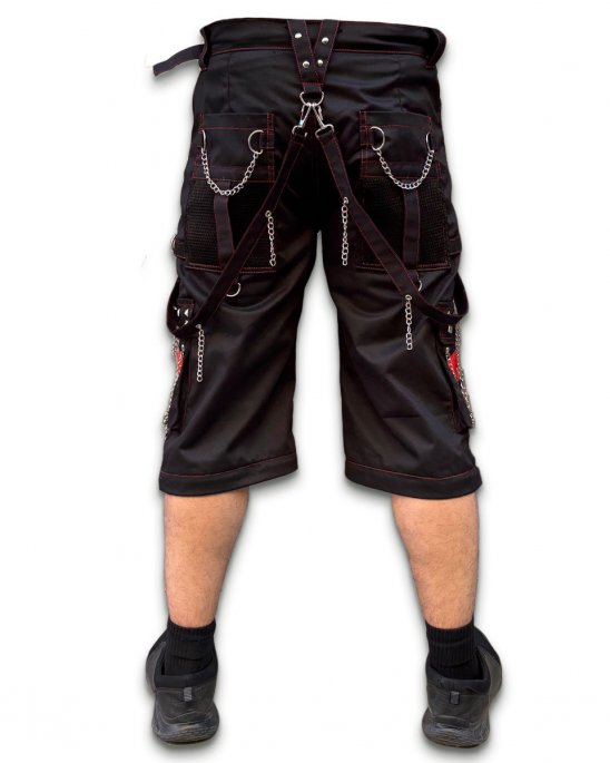 black-baggy-shorts-trousers-red stitch-skulls