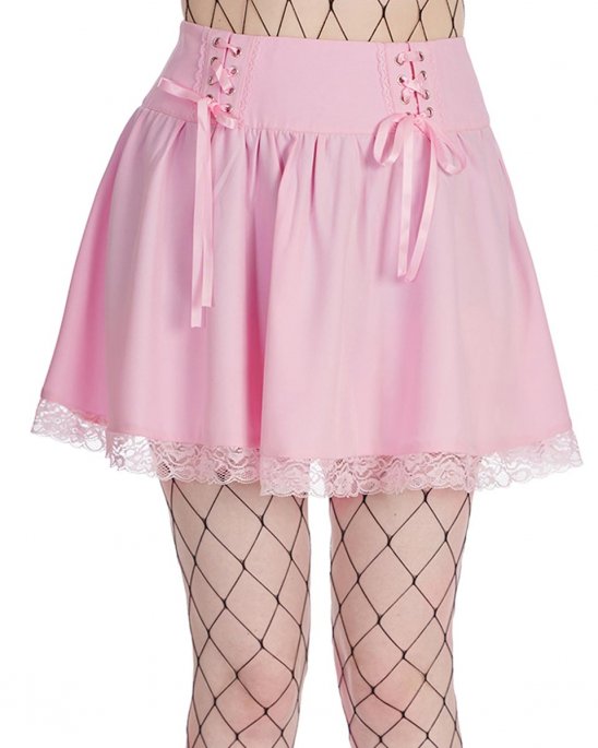 banned-kjol-rosa-snörning-sakura