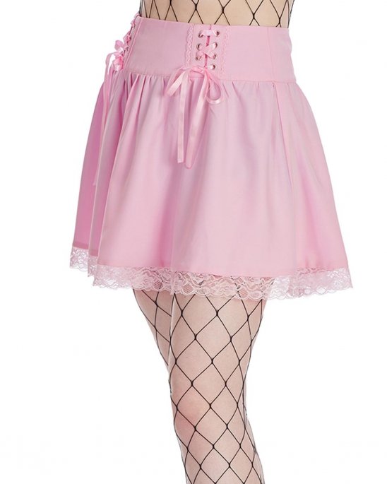 banned-kjol-rosa-snörning-sakura