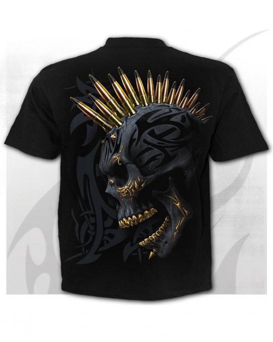 tshirt-spiral-dödskalle-nitar-black-gold