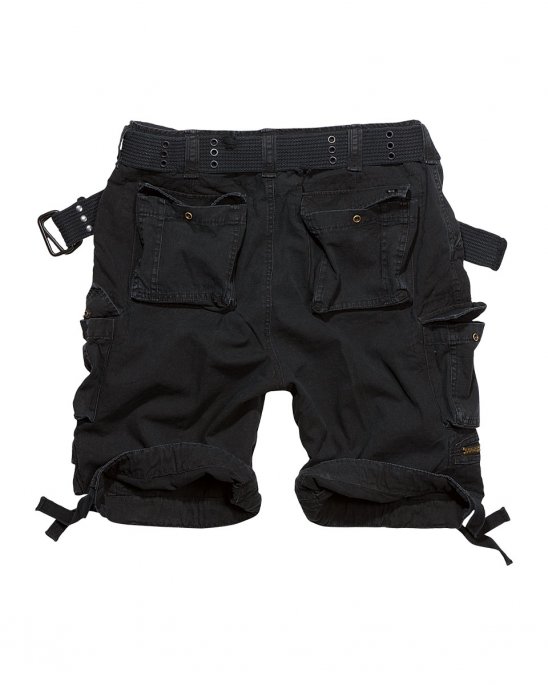 cargo-militär-shorts-svarta-brandit