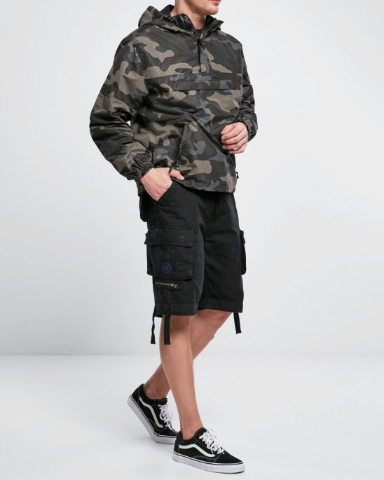 cargo-militär-shorts-svarta-brandit
