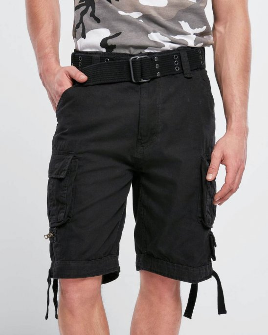 cargo-militär-shorts-svarta-brandit