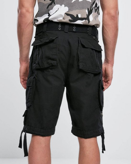 cargo-militär-shorts-svarta-brandit
