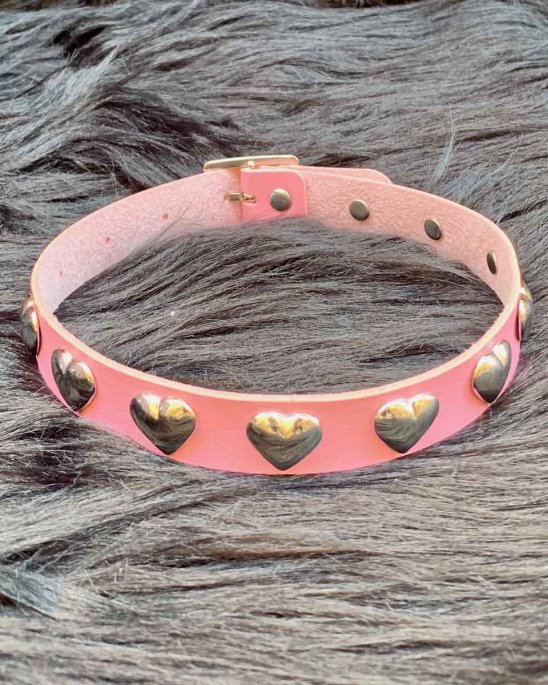 choker-rosa-hjärtformade-nitar