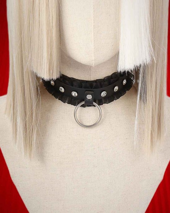 choker-svart-vegan-läder-spets-ring