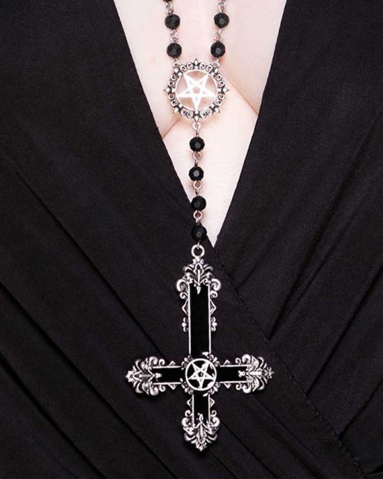 killstar-halsband-kors-pentagram