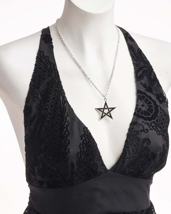 Pentagram halsband Svart Alchemy Gothic