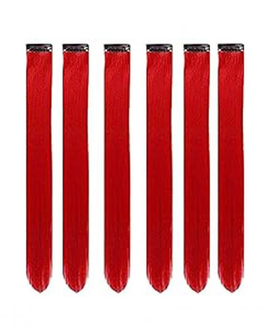 hår-slinga-extension-clip-in-röd