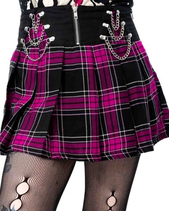 heartless-kjol-rosa-tartan-nixie-skirt