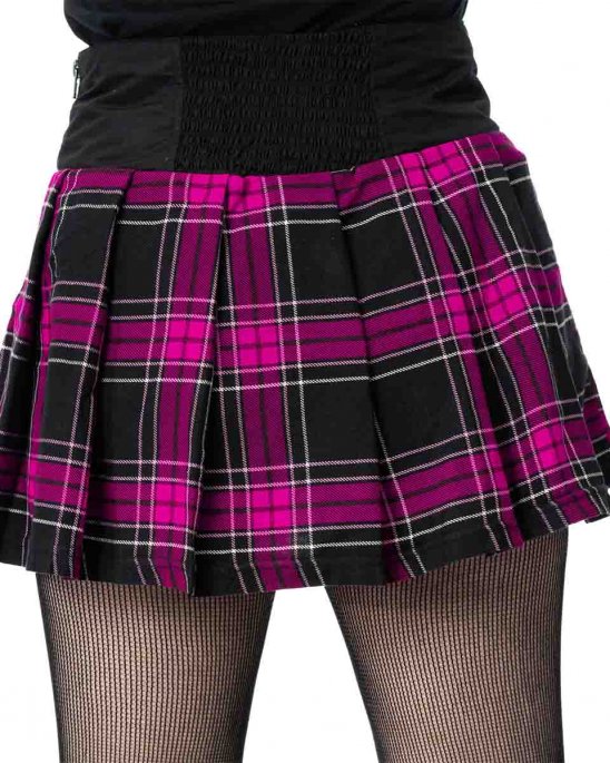 heartless-kjol-rosa-tartan-nixie-skirt