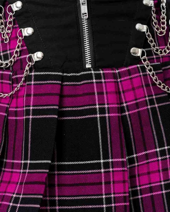 heartless-kjol-rosa-tartan-nixie-skirt