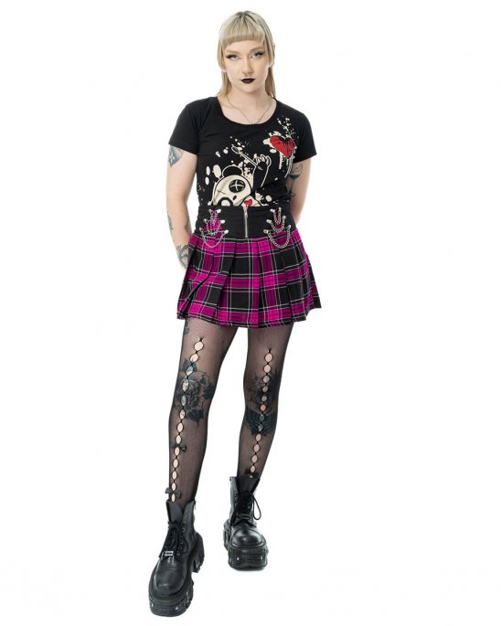 heartless-kjol-rosa-tartan-nixie-skirt