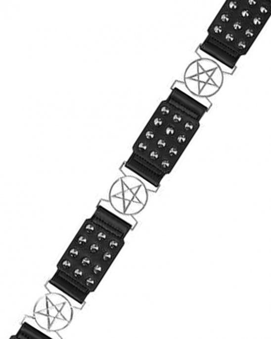 Killstar Bälte med Pentagram PU Läder (vegan) 