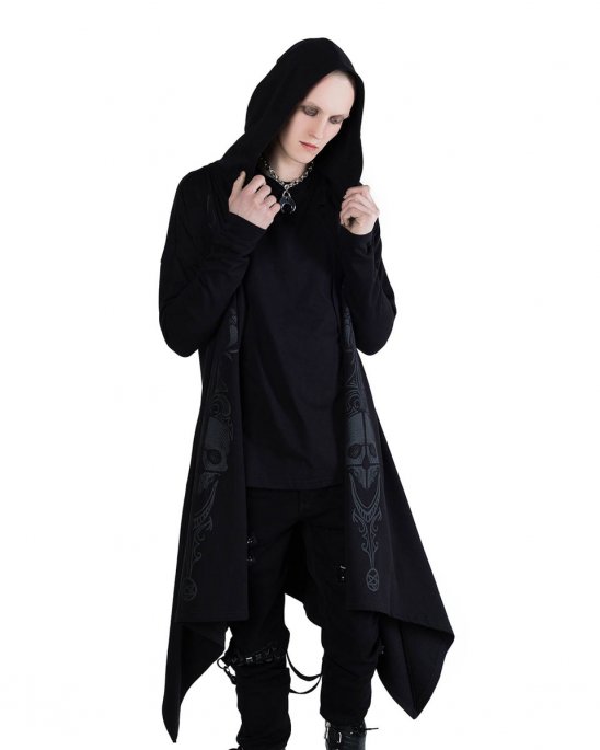 killstar-lång-hoodie-svart-luva-death-ray