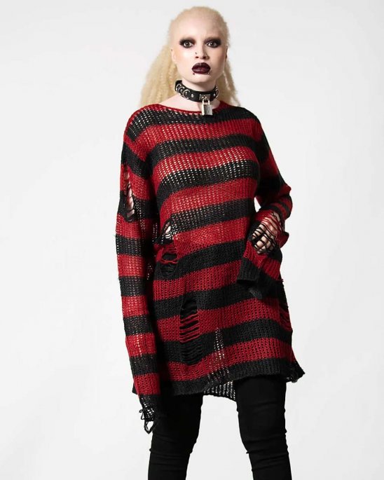 killstar-stickad-lång-ärmad-tröja-randig