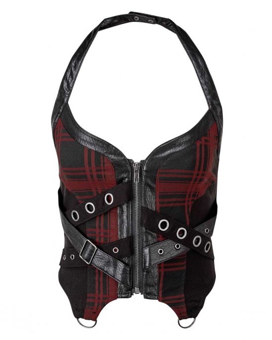 Killstar Svart Topp Tartan