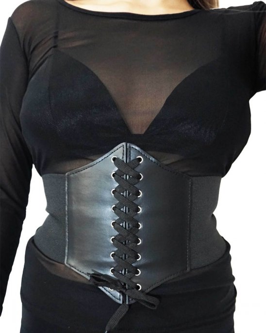 korsett-bälte-snörning-vegan-läder