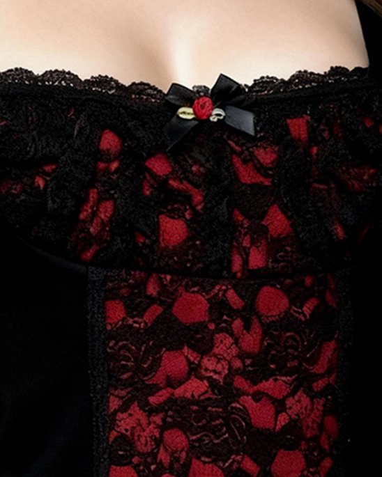 långärmad-topp-svart-röd-vamp-spell