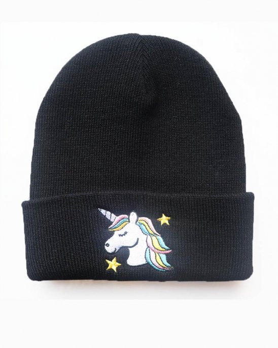 mössa-enhörning-unicorn-svart