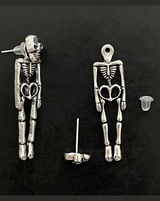 ear-ring-skeleton-silver