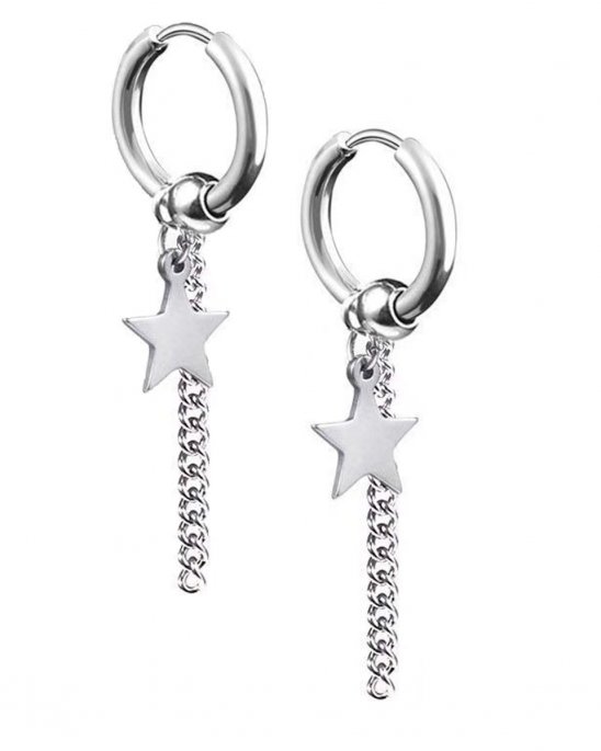 örhängen-silver-med-kedja-stjärna