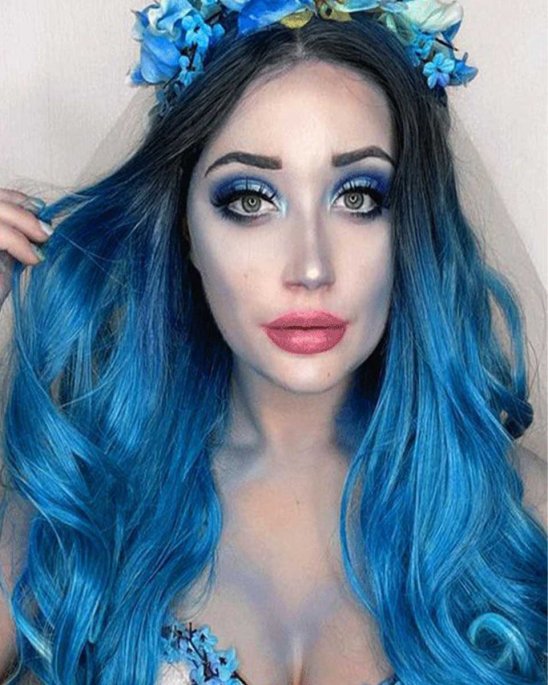 wig-synthetic-hair-blue-black