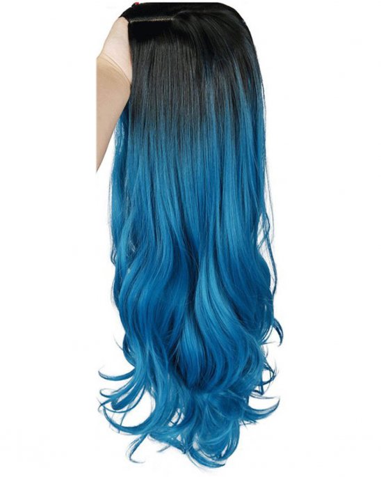 wig-synthetic-hair-blue-black