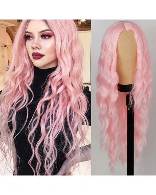 wig-synthetic-hair-baby-pink