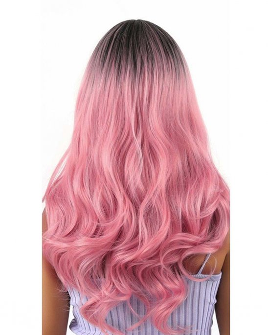 wig-synthetic-hair-Pink Black