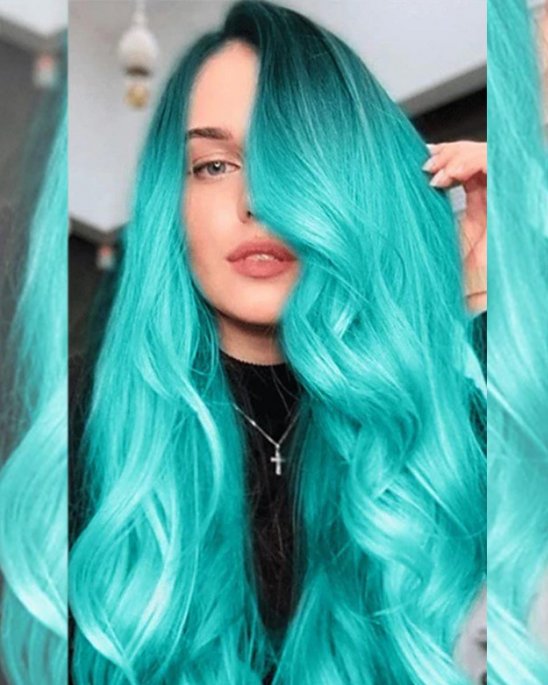 wig-synthetic-hair-turquoise